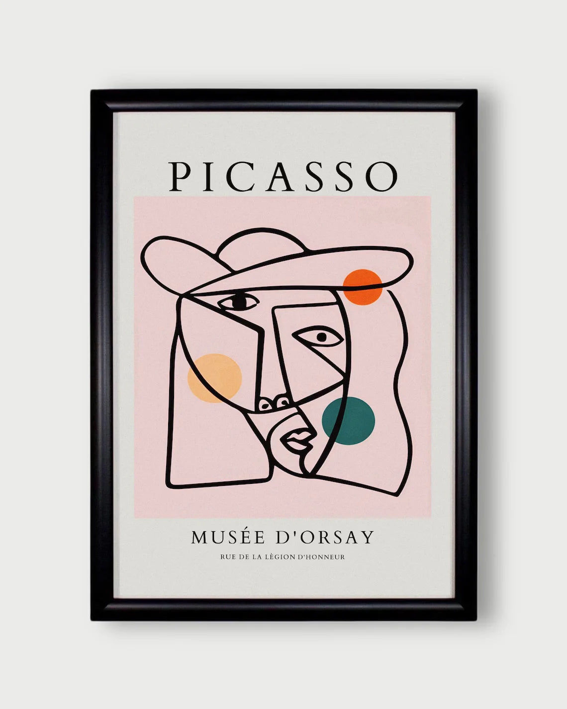 Picasso Exhibition poster, Picasso The Kiss Art Print, Gift Idea for friends, Picasso Exhibition Wall Art Decor, Famous Artist Peaceful Pleasures Health and Wellness WS10134-3 40x60cm Unframed
