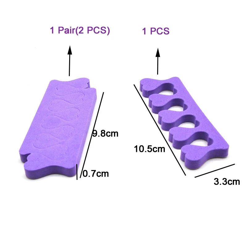 50-Pack Soft Foam Toe Separators for Manicure & Pedicure Toe Separators Peaceful Pleasures Health and Wellness