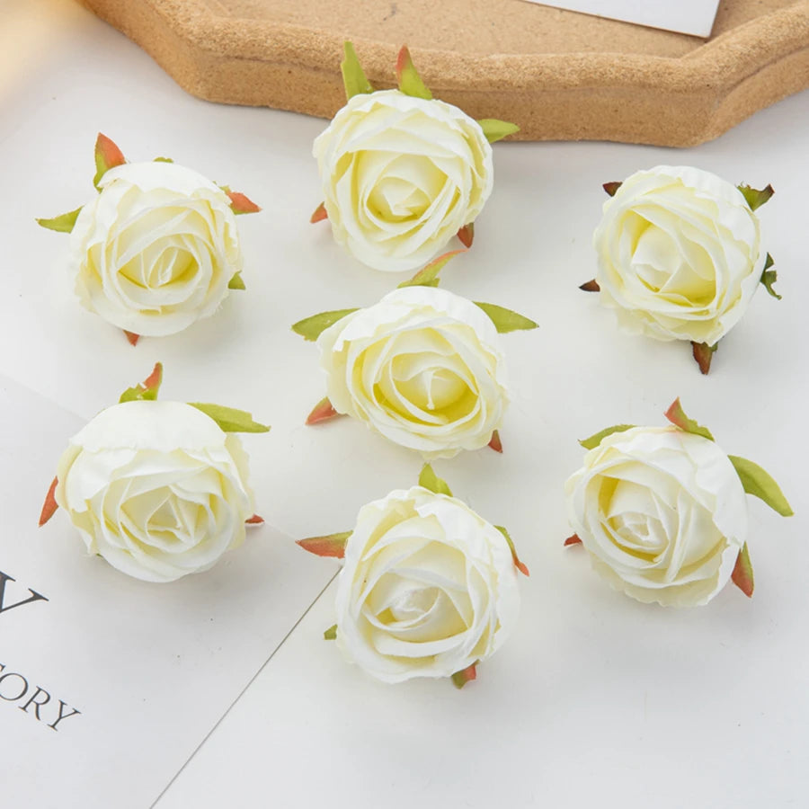 Artificial Silk Rose Heads 10/20 Pcs | Wedding & Home Decor
