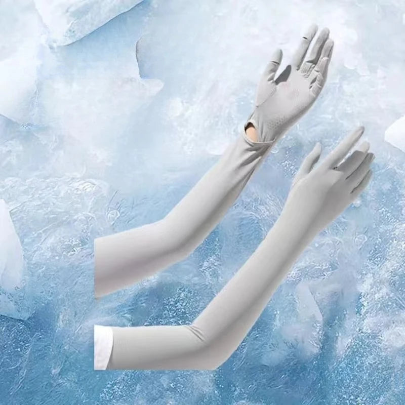 Ice Silk UPF 50+ UV Sun Arm Sleeves | Women's Driving Gloves