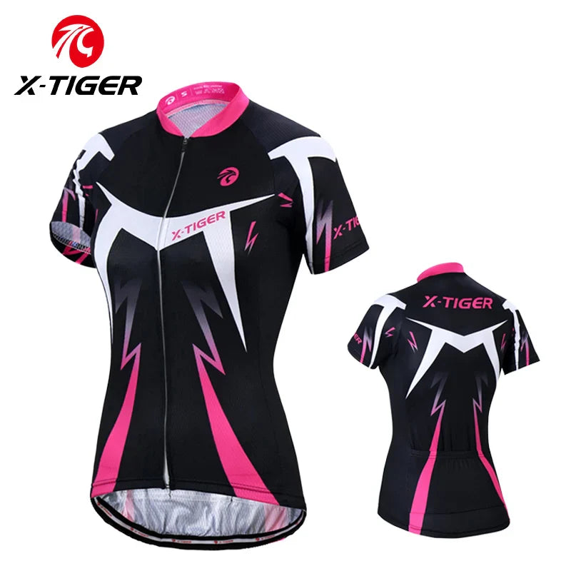 X-TIGER Women's Cycling Jersey – Breathable Quick-Dry MTB Top