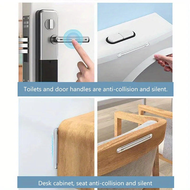 Silicone Self-Adhesive Door Stopper & Wall Protector Pads