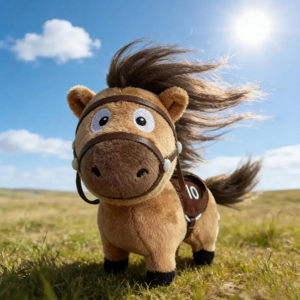 Mascot Pony Plush Toy Bag Pendant Decor Funny Keychain Horse Festival