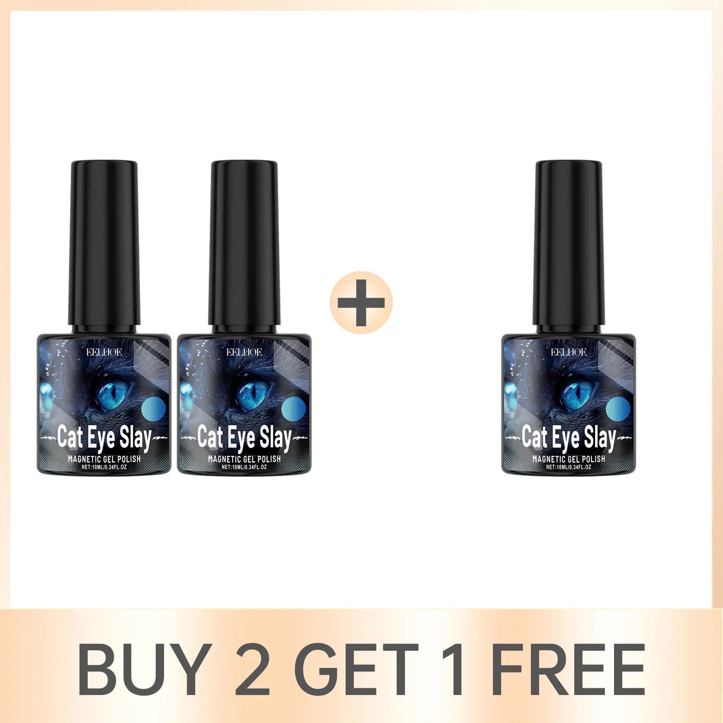 Eelhoe Cat Eye Magnetic Gel Nail Polish – Black Blue 10ml
