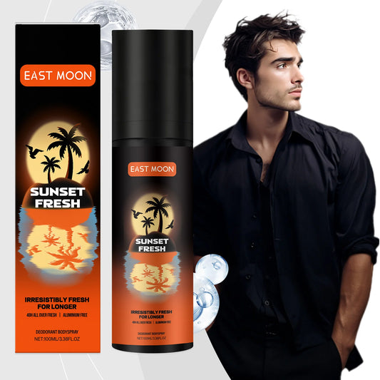 East Moon Fruity Men's Deodorant Spray 100ml | Aluminum-Free Men's Deodorant Spray Peaceful Pleasures Health and Wellness 100ml boxed