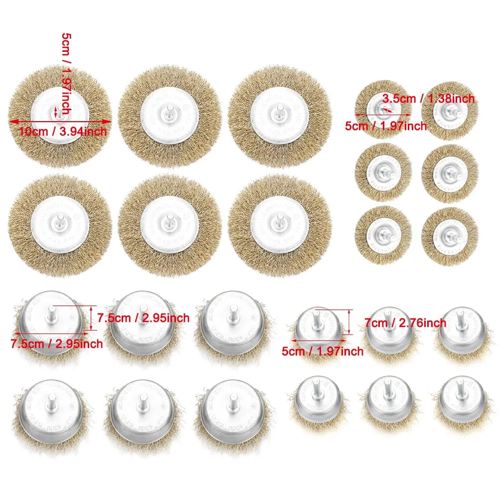 Wire Brush Cup Flat Brushes Drill Wheel Tools