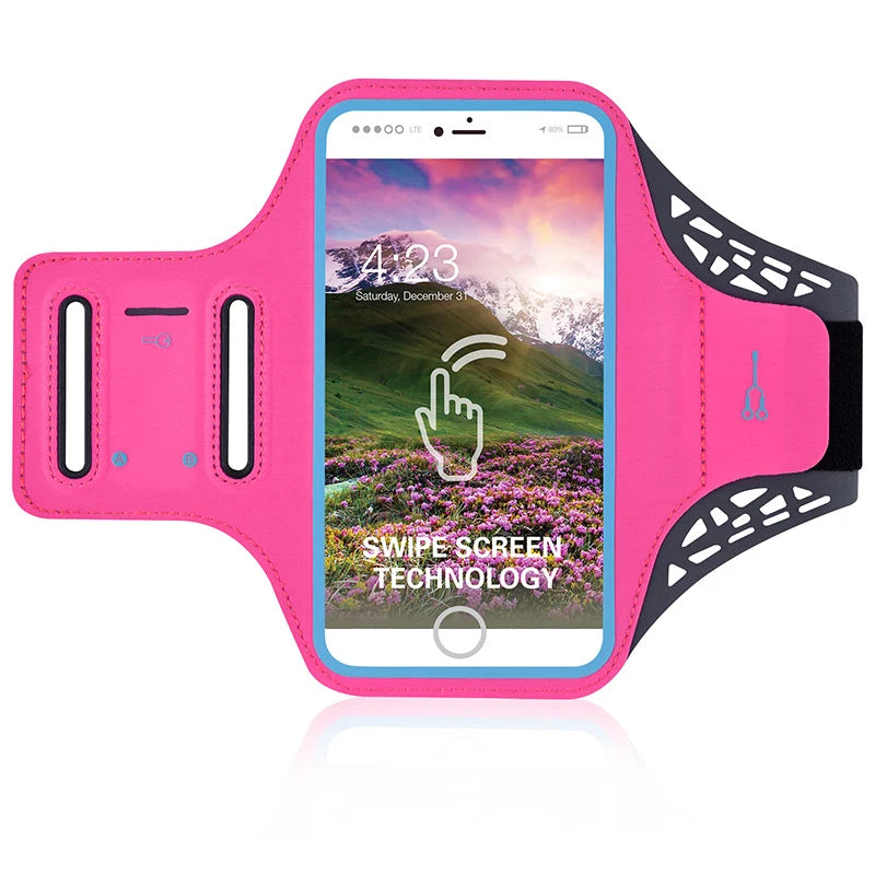Running Accessories Women's Bag Sports Bag For Phone Armband For Sports Hand Bag Iphone 14 Pro Max Case For Sleeve Bags Peaceful Pleasures Health and Wellness Rose red(6.2 inch)