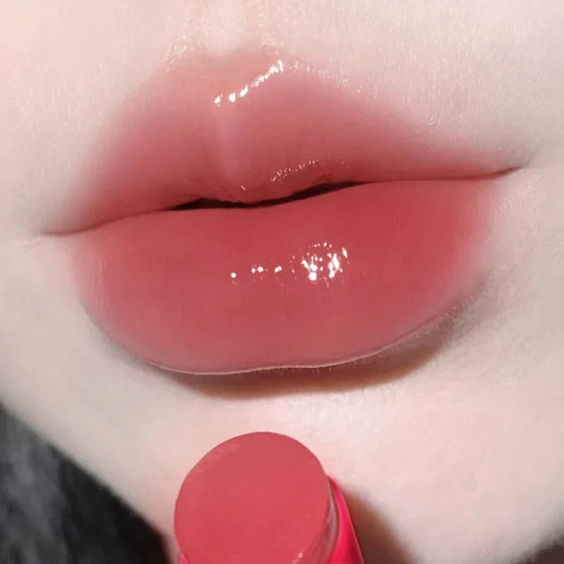 LUXURYTO Glitter Lip Gloss – Glass Mirror Shine, Clear & Red