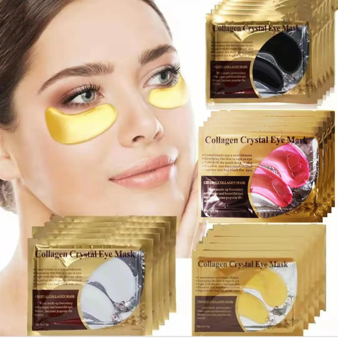BIOAOUA Gold Collagen Eye Patches – 10 Pairs Anti-Dark Circles