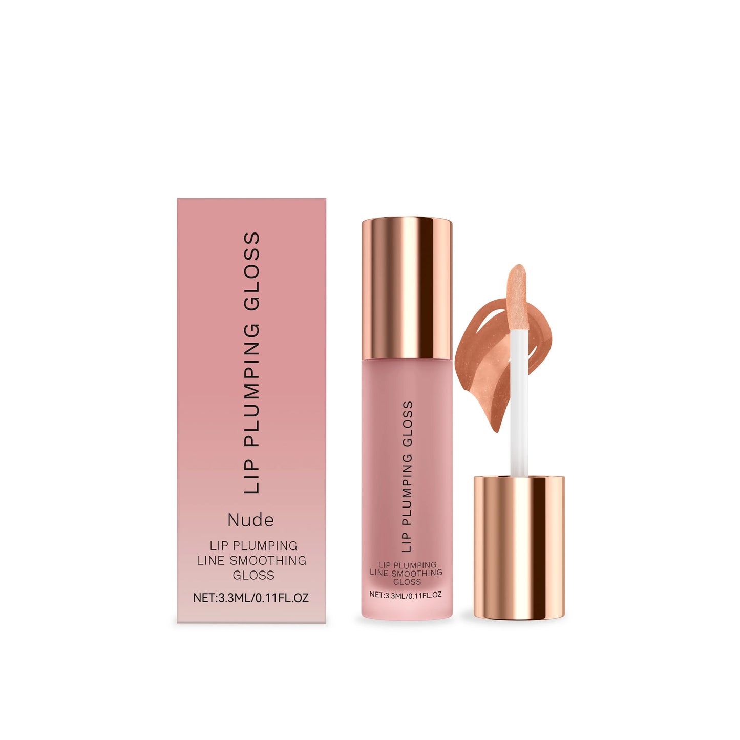 Moisturizing Lip Plumping Gloss Non-sticky Lasting Nude Lip Makeup Smoothing Lip Lines Hydrating Multi Colored Lip Balm Lipstick Peaceful Pleasures Health and Wellness Nude
