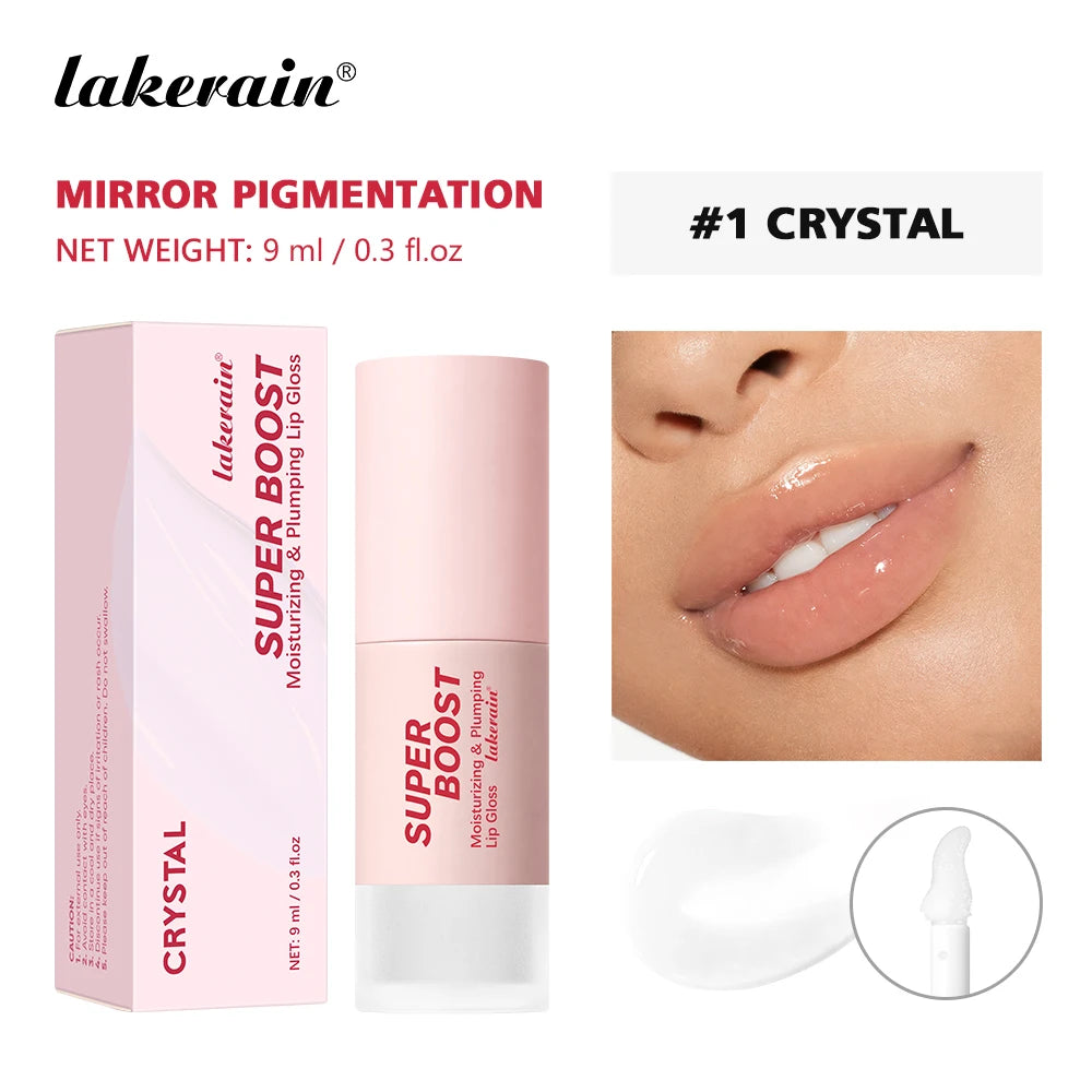 Moisturizing & Plumping Lip Gloss High Shine or Shimmer Finish Long Lasting Hydration Care Fresh Sensation Non-Sticky Lip Gloss Peaceful Pleasures Health and Wellness Crystal