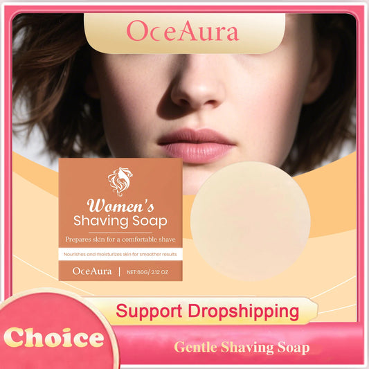 OceAura Women's Moisturizing Shaving Soap | Natural Plant 60g Women's Shaving Soap Peaceful Pleasures Health and Wellness