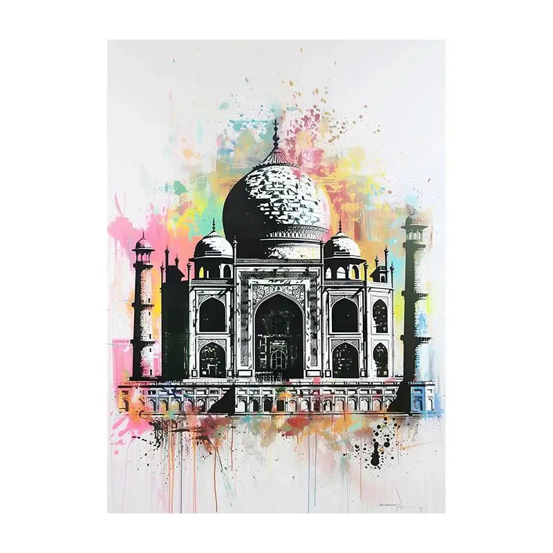 Abstract Graffiti Canvas Wall Art | Colorful Surreal Print