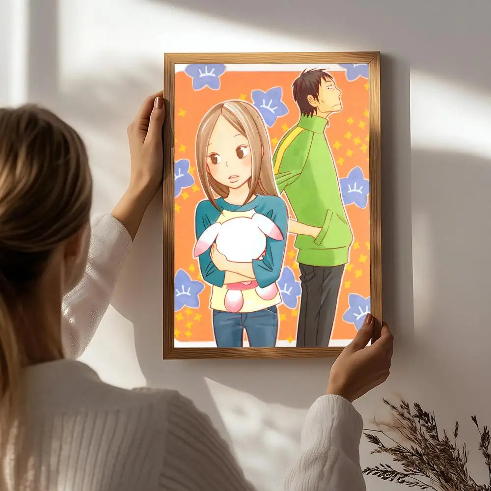 Anime U-Usagi Drop Poster HD Self Adhesive Waterproof Wall Art Ideal for Home Office Dorm Bedroom Great Gift Peaceful Pleasures Health and Wellness White3 15X20cmNoframe