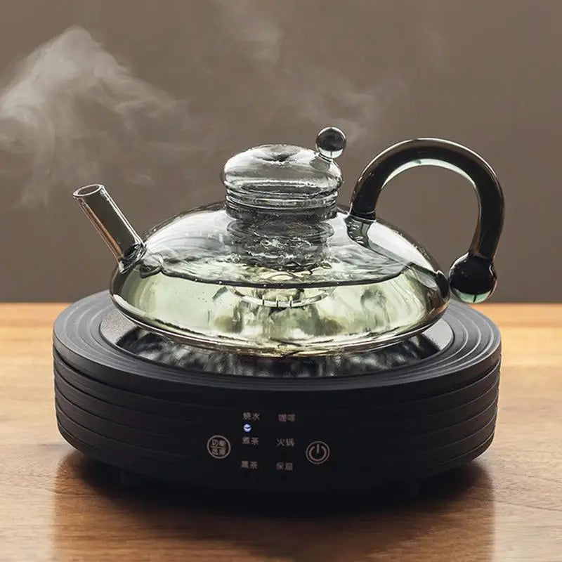 600ml Glass Teapot with Infuser & Warmer | Electric Tea Maker