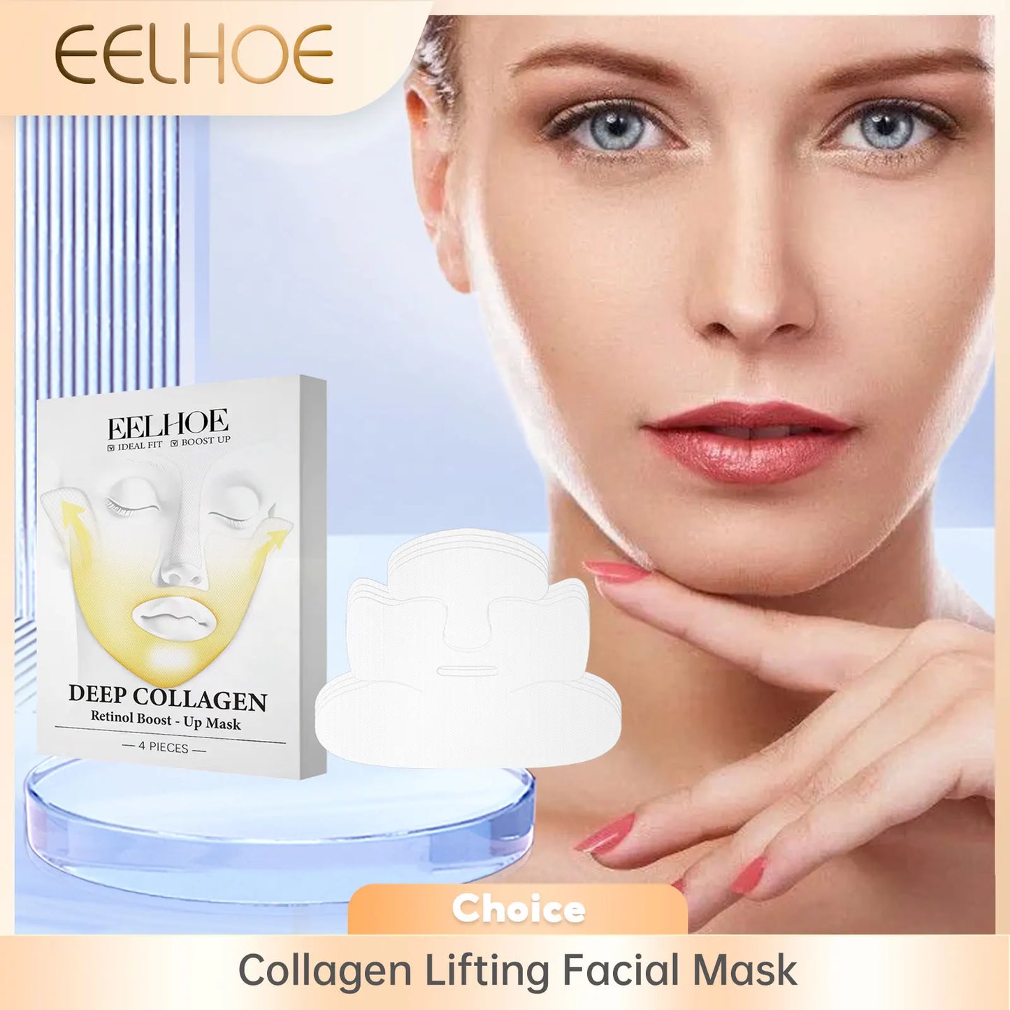 EELHOE Collagen Retinol Facial Mask – Firming & Anti-Aging 4pc