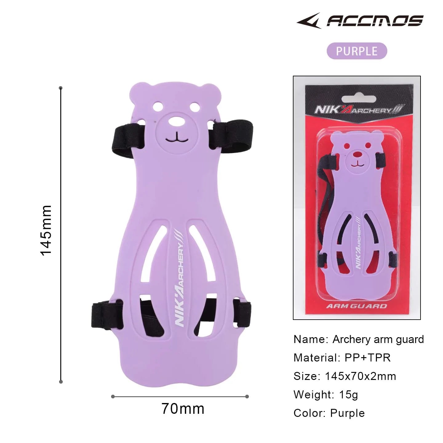 Arm Guard Cute Bear Safe Rubber Adjustable Archery Accessory