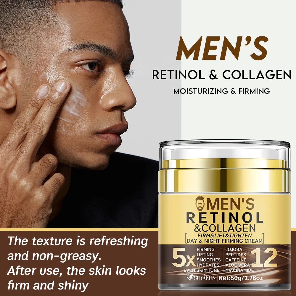 SUYARUN Men's Anti-Aging Face Cream-Firming & Hydrating Moisturizer with SPF 20 | Organic Natural Ingredients for All Skin Type. Peaceful Pleasures Health and Wellness