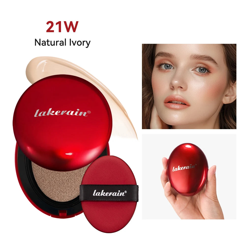 Sunscreen Cushion Foundation Fit Cushion Foundation Full Coverage Waterproof Long-lasting Concealer Long-lasting Korean Makeup Peaceful Pleasures Health and Wellness 21W Natural lvory