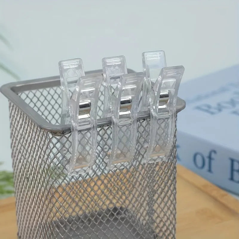 Sturdy Transparent Plastic Clips Securely Drying Clothes Suitable