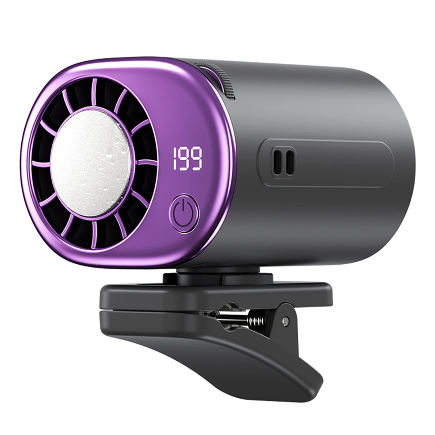 USB Backseat Cooling Fan 360° Rotation Car Clip Cooler Fan 199 Speeds Adjustable for Infant Kids Dogs Summer Road Trips Peaceful Pleasures Health and Wellness Dark Grey
