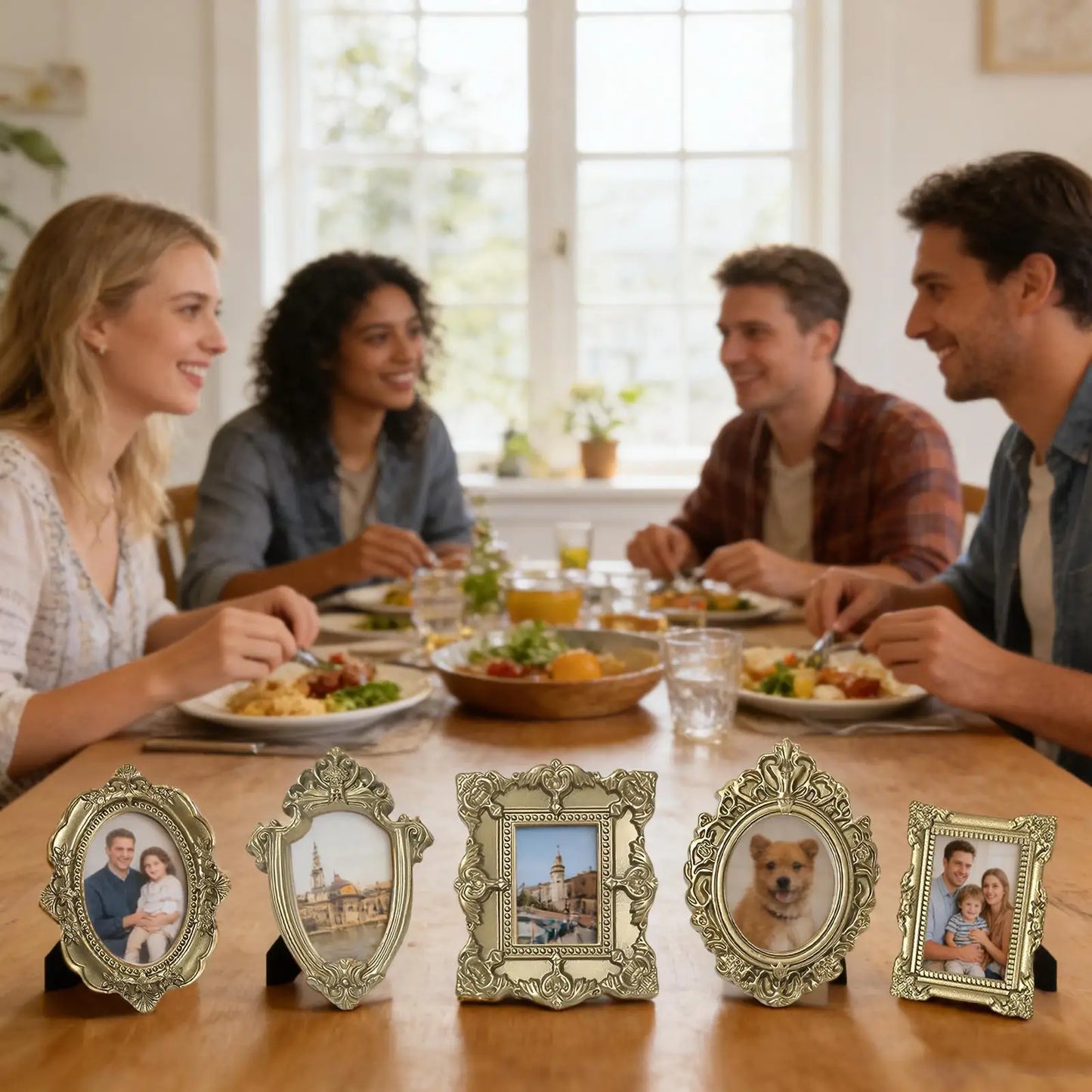 Gold Vintage Mini Photo Frames | DIY Shadow Box Set of 5