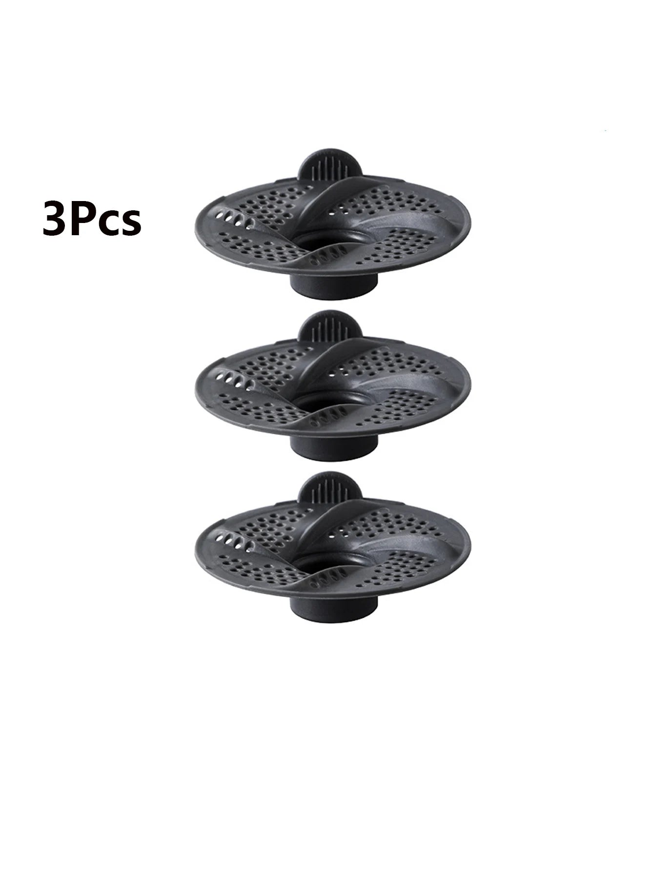 3Pcs/Set Swivel Sewer Strainer Floor Drain Filter Anti-clogging Sewer Hair Catcher Mesh Cover Sink Strainer Household Use Peaceful Pleasures Health and Wellness GRAY