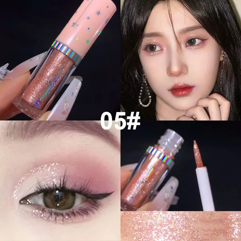 6-Piece Glitter Liquid Eyeshadow Set – Shimmer & Sequin Pens