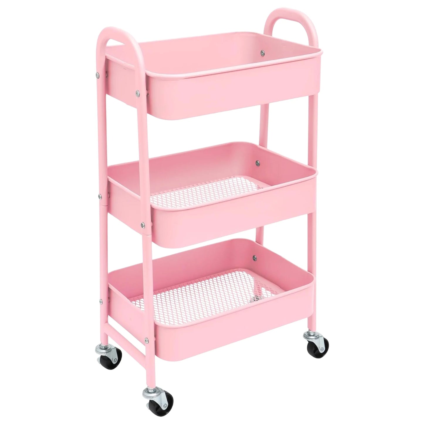 3-Tier Rolling Storage Cart with Wheels – Kitchen, Bath & Office