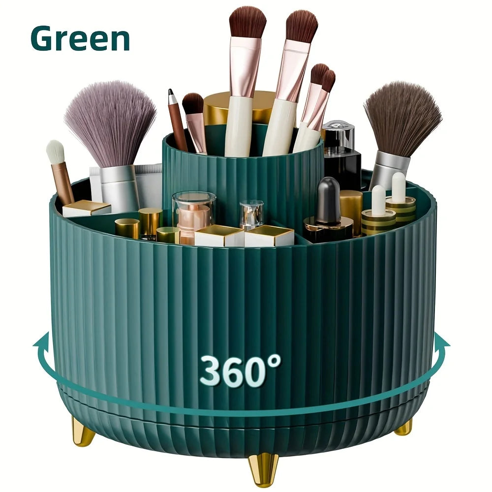 360° Rotating Makeup Organizer | Spinning Countertop Storage