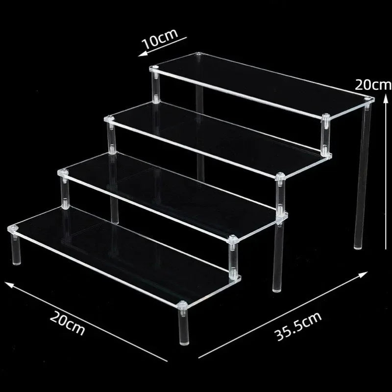 Iridescent Acrylic Display Riser Stand 1–5 Tier Shelf Organizer