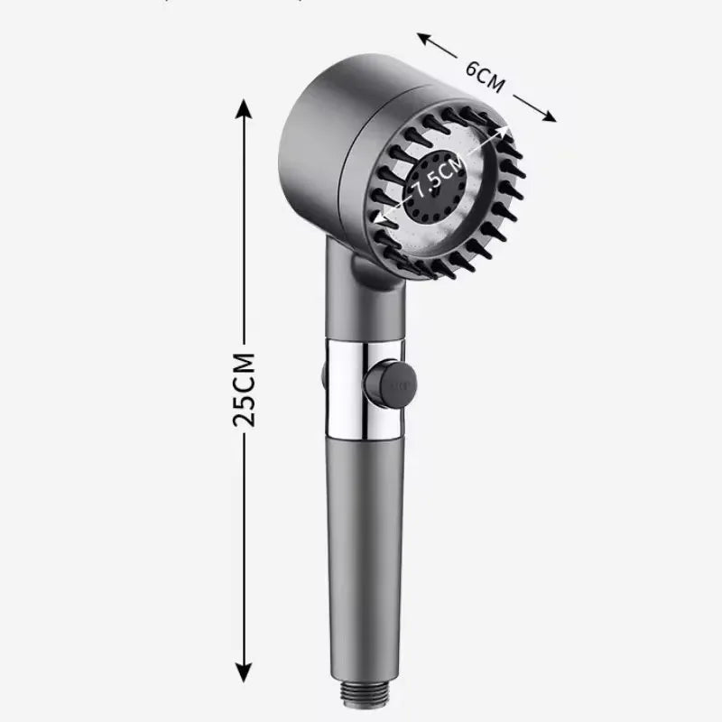 4-Mode Handheld Shower Head with Filter & Massage | ABS