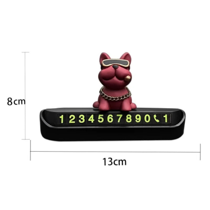 Temporary Parking Phone Number Sign for Vehicles Automotive Supplies Interesting Bulldog Temporary Parking Sign for Cars Peaceful Pleasures Health and Wellness