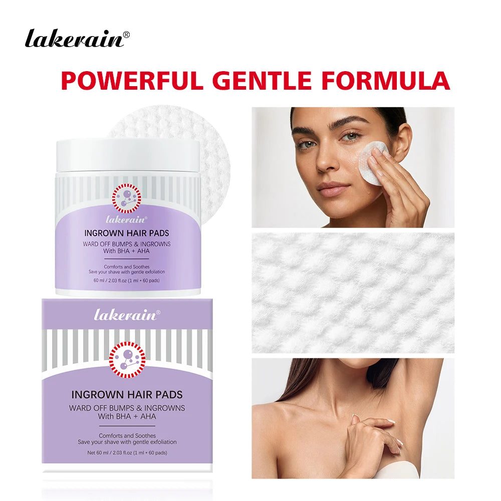 Ingrown Hair Care Pads Aftershave Treatment Powerful Gentle Formula Soothe Skin For Men & Women Underarms Bikini Area Face Neck Peaceful Pleasures Health and Wellness Default Title