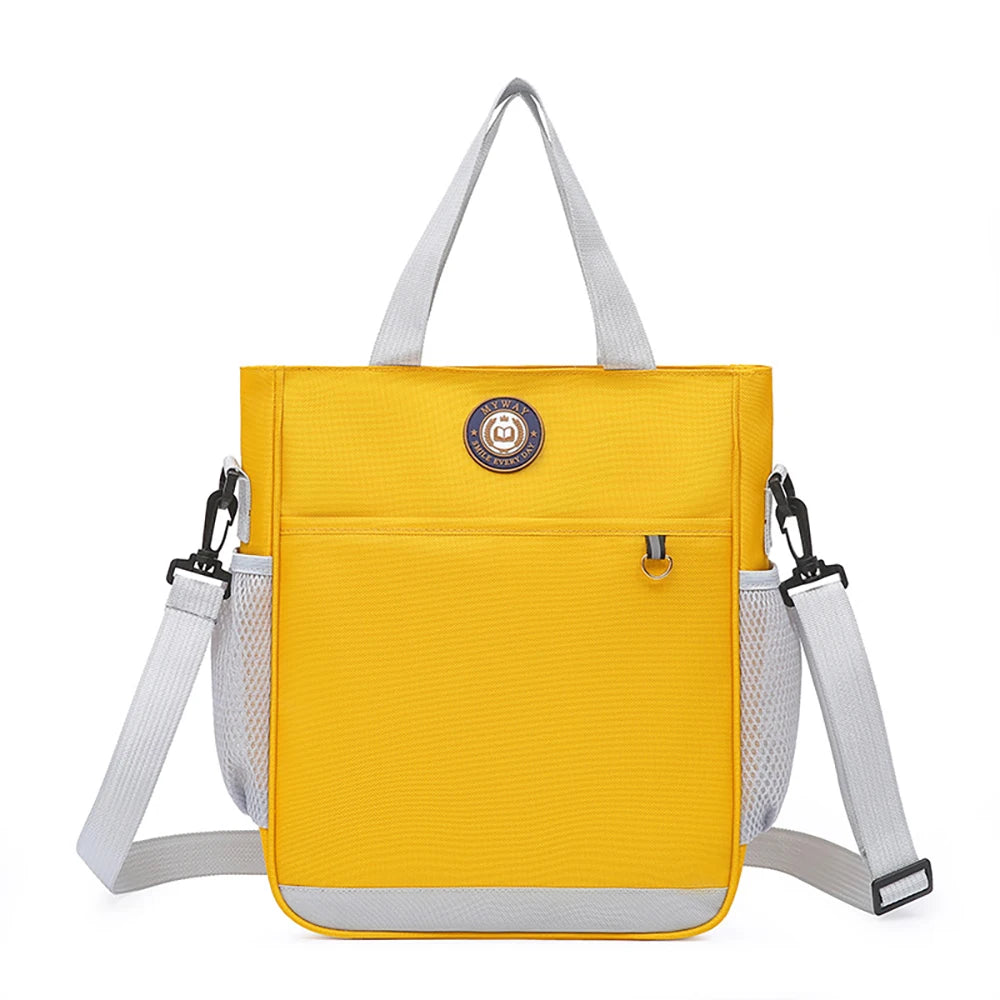 Large Capacity Student Contrasting Shoulder Bag Oxford Cloth Tote