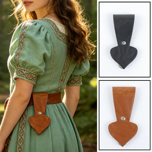 UYEE Belt Vintage Heart Shape Leather Waist Accessory Skirt Lift Clip Peaceful Pleasures Health and Wellness
