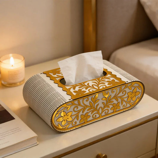 Hot Wooden Carved Tissue Box, European Style Tissue Dispenser, Household Tabletop Storage Box, and Baby's First-year Gift Peaceful Pleasures Health and Wellness
