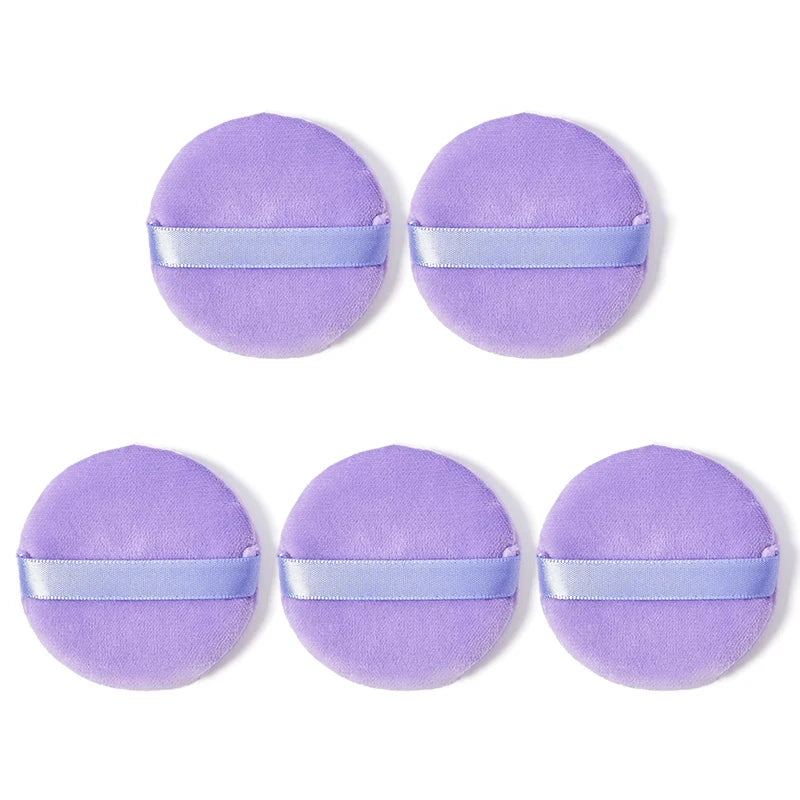 Powder Puff Makeup Sponge Set 5-10 Pcs | Washable Round Puff