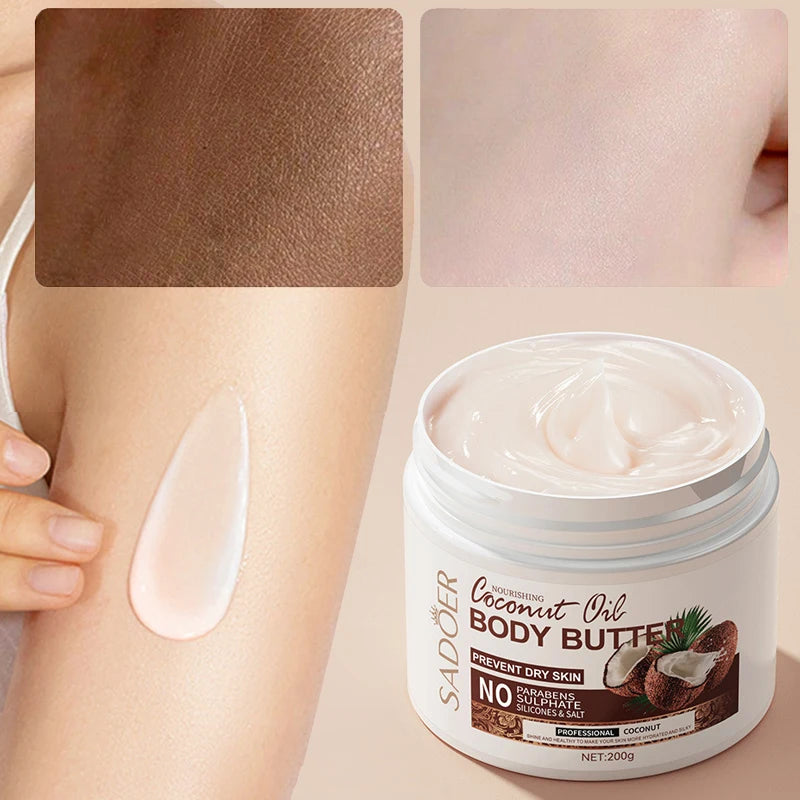 Coconut Moisturizing Body Butter, Hydrating Long-lasting Fragrance Cream, Nourishing Body Cream 200g/bottle Peaceful Pleasures Health and Wellness