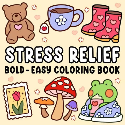 Cozy Coloring Books Adults Teens Stress Relief Creative Fun Activity Peaceful Pleasures Health and Wellness WHITE