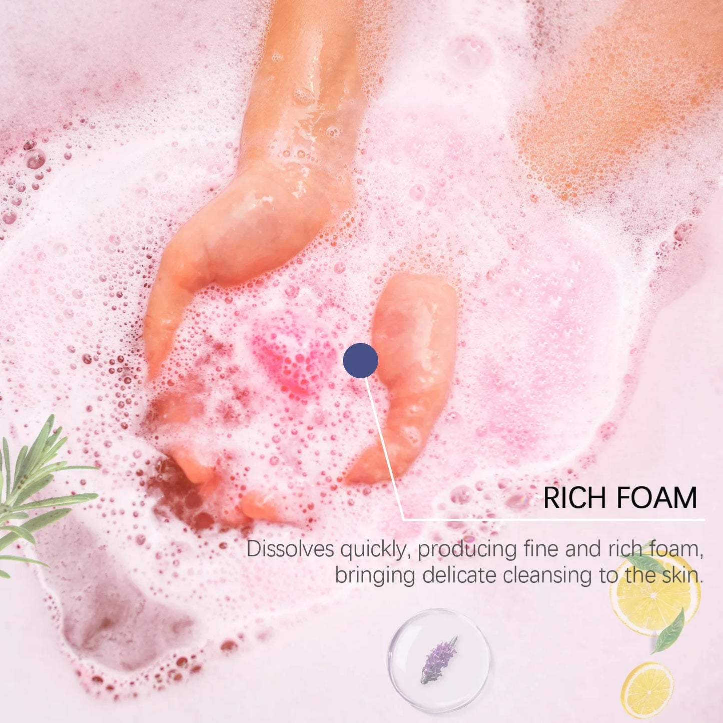 Rose & Dragon Fruit Bath Bombs – Aromatherapy Spa Gift Set