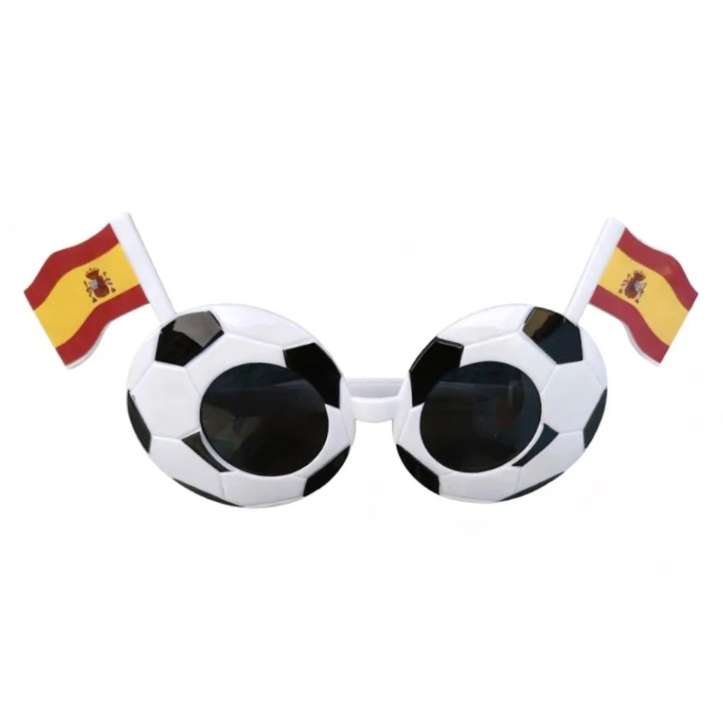 National Flag Soccer Sunglasses | 2026 Football Fan Party Gift Novelty Fan Sunglasses Peaceful Pleasures Health and Wellness Spain One Size