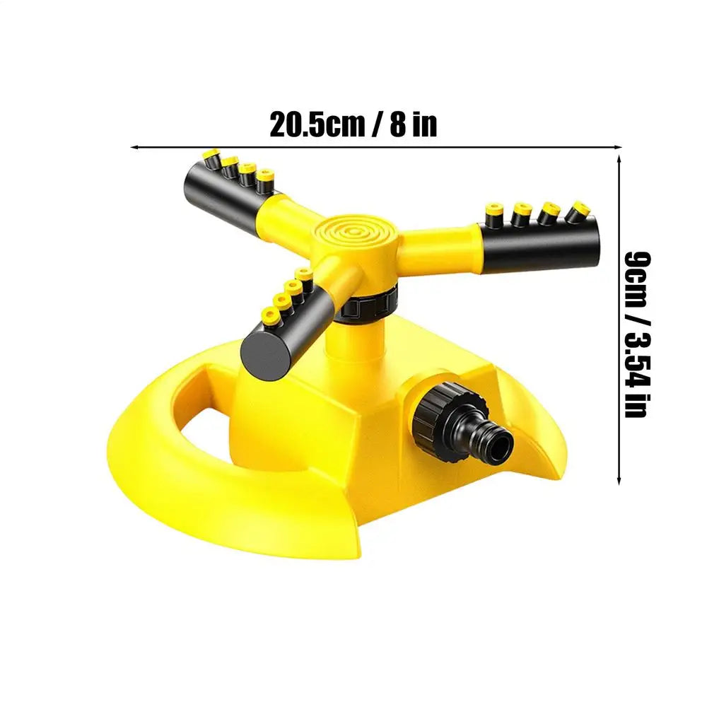 Lawn Sprinkler 3-arm 360 Degree Rotating Adjustable Automatic Tool Garden Hose Sprinkler For Irrigation Backyard Garden Patio Peaceful Pleasures Health and Wellness China Mainland A