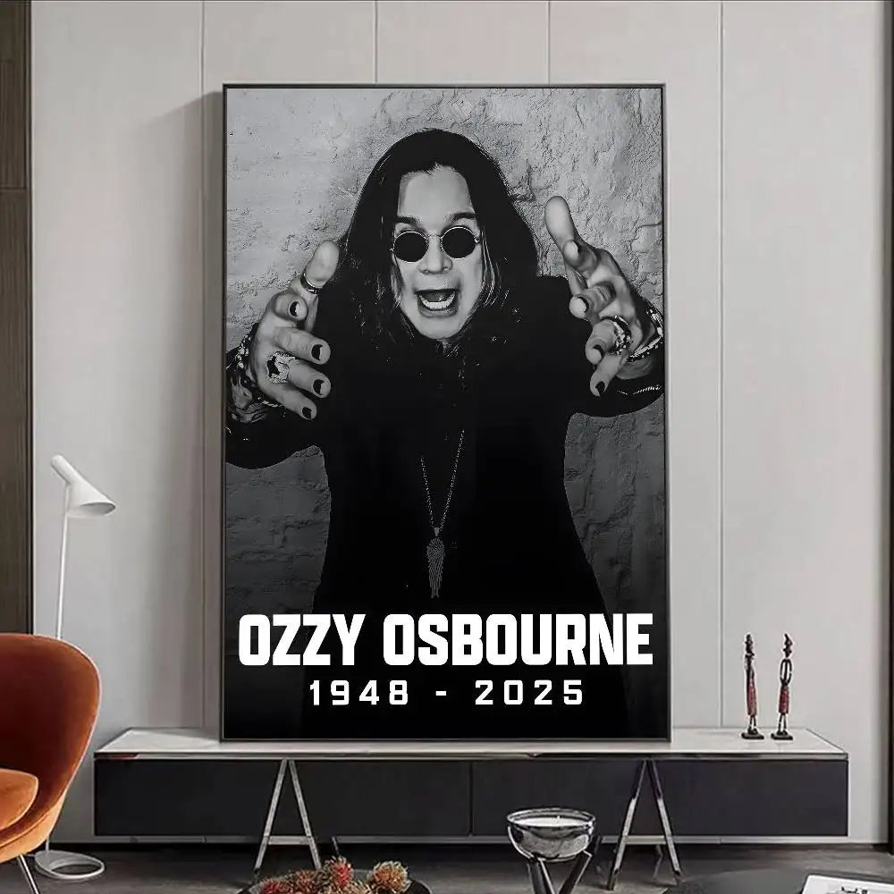 Ozzy Osbourne HD Wall Poster | Waterproof PVC Music Decor Music Wall Poster Peaceful Pleasures Health and Wellness