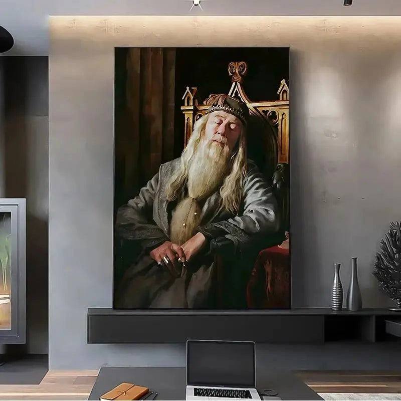 Hogwarts Headmasters Gallery Canvas Wall Art | Magic School Decor