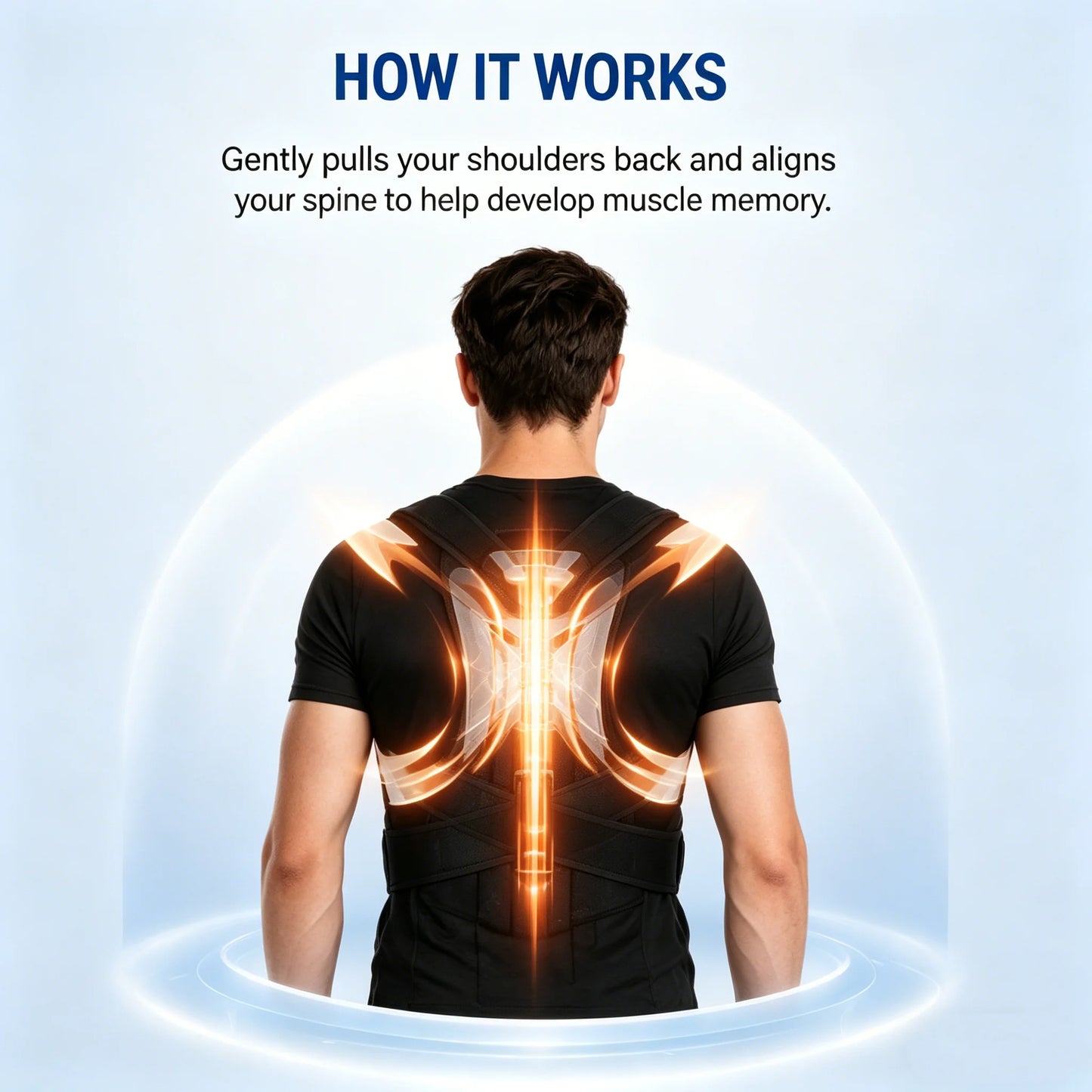 Reinforced Belt Lumbar Column Posture Corrector Vest Adjustable Back Support Strap Shoulder Spine Brace Neck Stretcher Trainer Peaceful Pleasures Health and Wellness