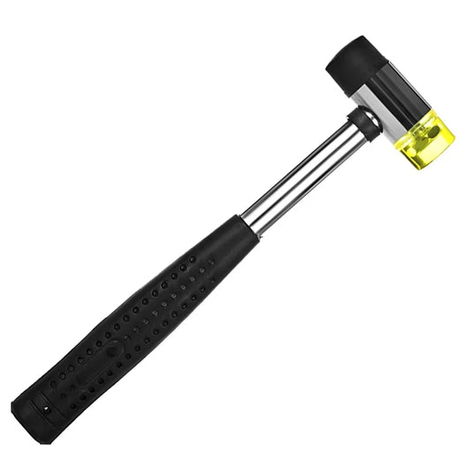 1PC 25mm Double Face Soft Tap Rubber Hammer Multifunctional Hand Tool with Hard Plastic & Non-Slip Grip for Precision Work Peaceful Pleasures Health and Wellness hammer