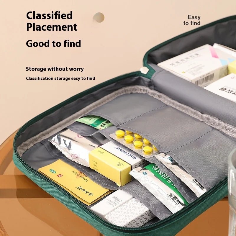 First Aid Kit Portable Medical Epidemic Prevention Travel Medical Household Outdoor Emergency Children's Medication Storage Heal Peaceful Pleasures Health and Wellness