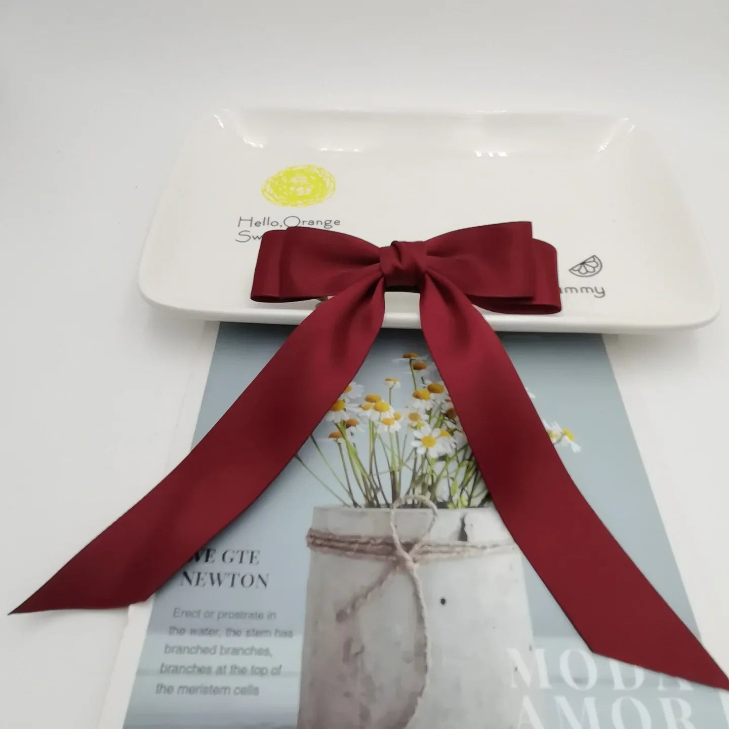Fashion Cute Fabric Hair Bow Hairpin Women Ribbon Clips Headwear