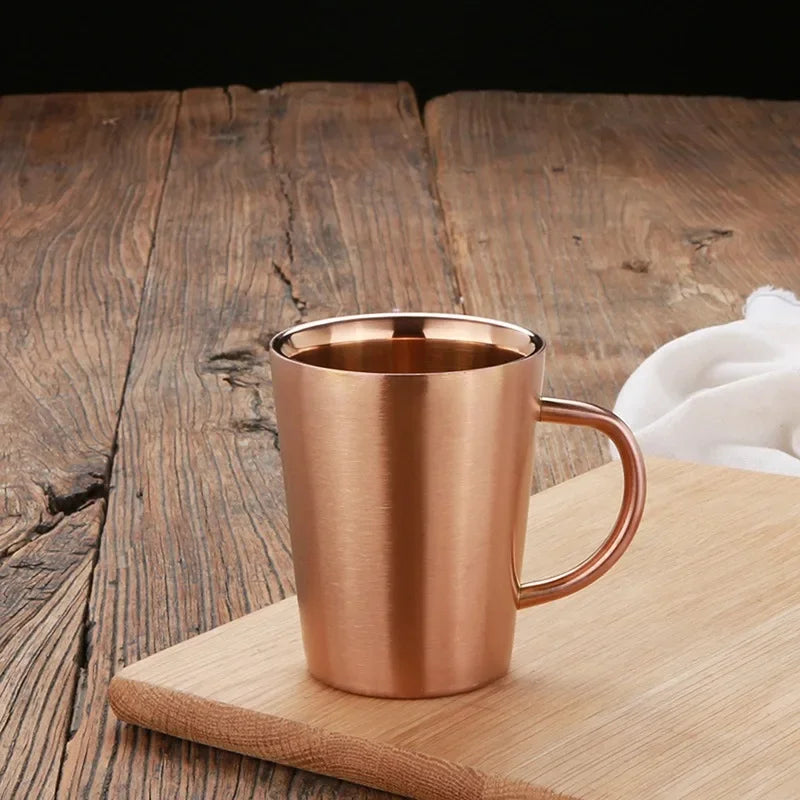 300ml Double-Wall 304 Stainless Steel Insulated Mug – Coffee, Tea & Hot Drink Cup